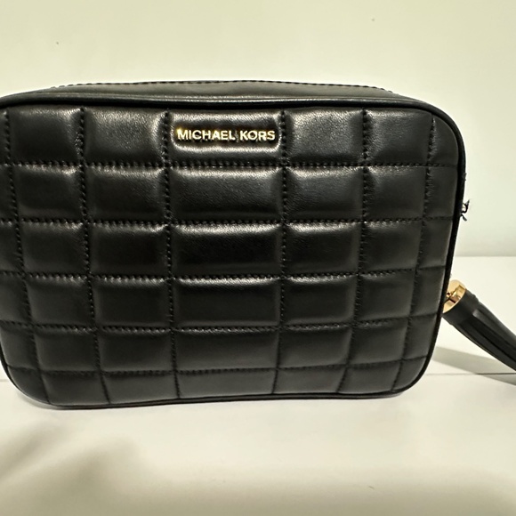 MICHAEL MICHAEL KORS Jet Set Medium Quilted Leather Crossbody Bag, Black - Picture 12 of 16